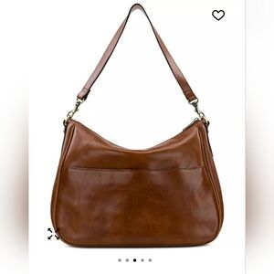 Patricia Nash Rich Brown Leather Shoulder Bag